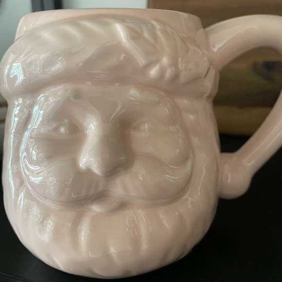 SLEIGH BELL BISTRO LARGE PINK SANTA COFFEE/HOT CHOCOLATE MUG NWOT - Picture 1 of 7